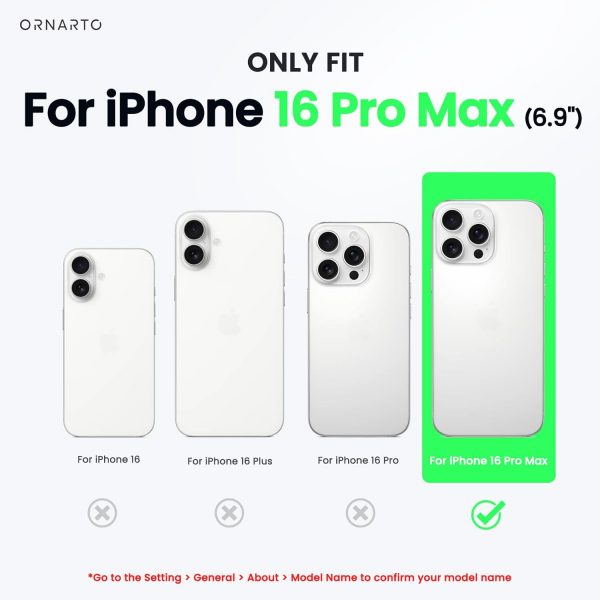 ORNARTO Compatible with iPhone 16 Pro Max Case 6.9", Slim Li... - Image 3
