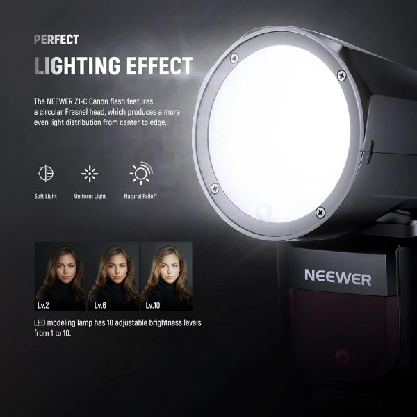 NEEWER Z1-C TTL Round Head Flash Speedlite for Canon DSLR Ca... - Image 3