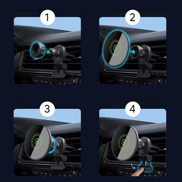20W Wireless Car Charger, Compatible With Magsafe Car Mount,... - Image 7