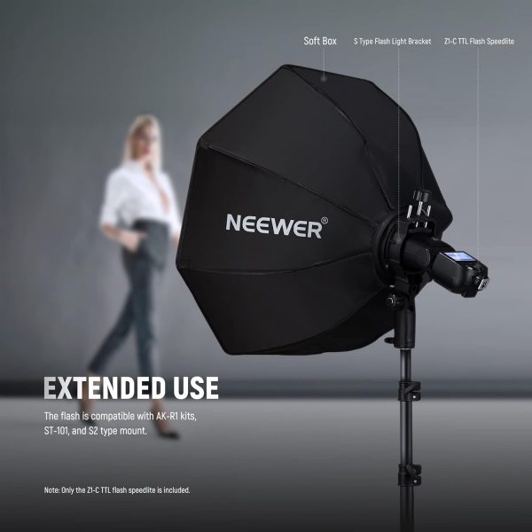 NEEWER Z1-C TTL Round Head Flash Speedlite for Canon DSLR Ca... - Image 8