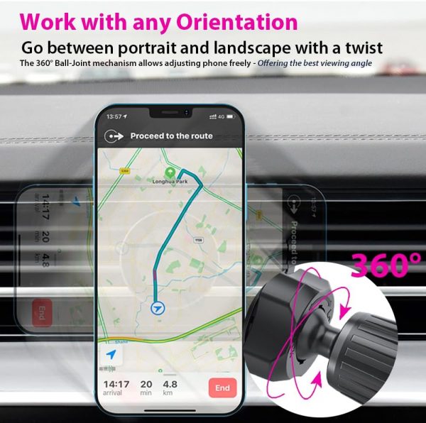 GradCap for MagSafe Car Mount Charger, Cradleless 15W Fast W... - Image 7