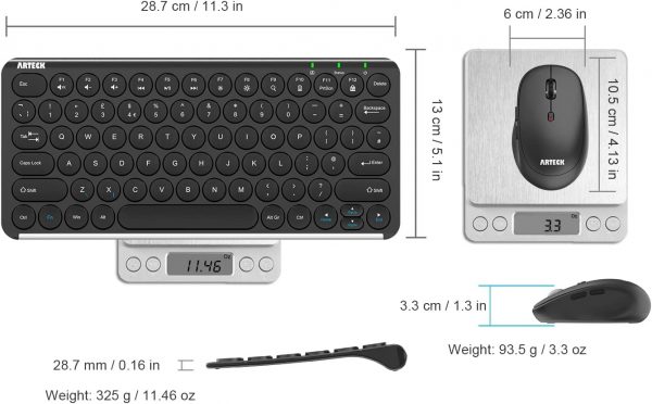 Arteck 2.4G Wireless Keyboard and Mouse Combo Ultra Compact ... - Image 7