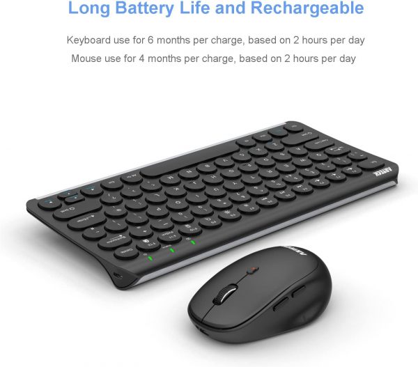 Arteck 2.4G Wireless Keyboard and Mouse Combo Ultra Compact ... - Image 6