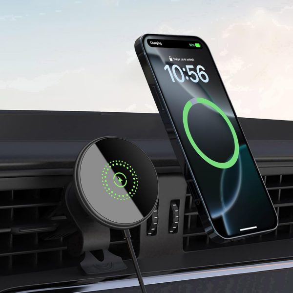 20W Wireless Car Charger, Compatible With Magsafe Car Mount,... - Image 2