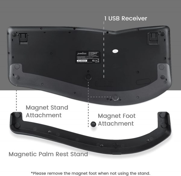 Perixx Periduo-605, Wireless Ergonomic Split Keyboard and Ve... - Image 4