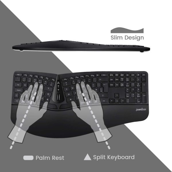 Perixx Periduo-605, Wireless Ergonomic Split Keyboard and Ve... - Image 3