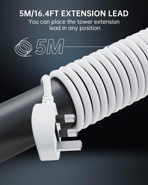 Tower Extension Lead 5M, [13A 3250W] 12 Way Extension Tower ... - Image 6