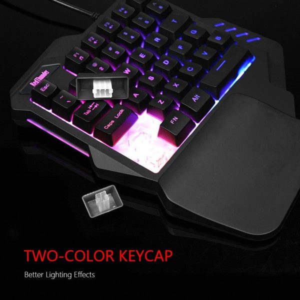 RedThunder One-Handed RGB Gaming Keyboard and Mouse Combo, 3... - Image 5