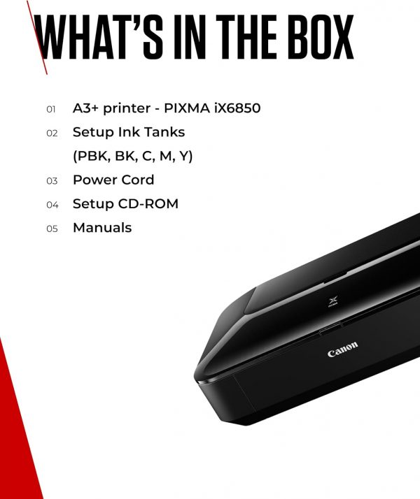 Canon PIXMA iX6850 Wireless Printer (Black) - Compact, High-... - Image 8