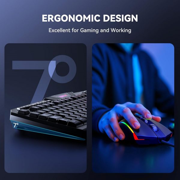 Redragon S101 Wired Gaming Keyboard and Mouse Set, UK Layout... - Image 8