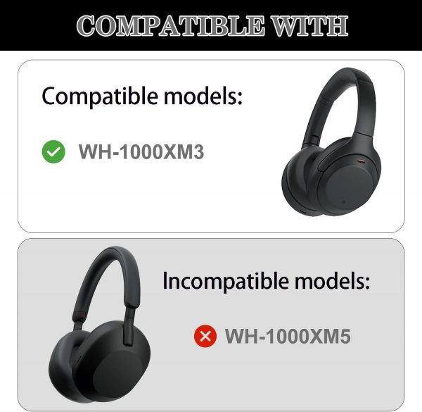 Aiivioll Replacement Ear Pads Protein PU Leather Memory Foam... - Image 3