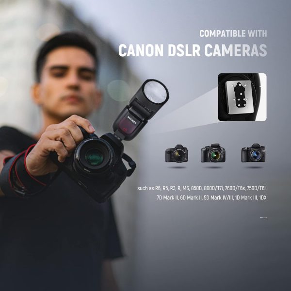 NEEWER Z1-C TTL Round Head Flash Speedlite for Canon DSLR Ca... - Image 7