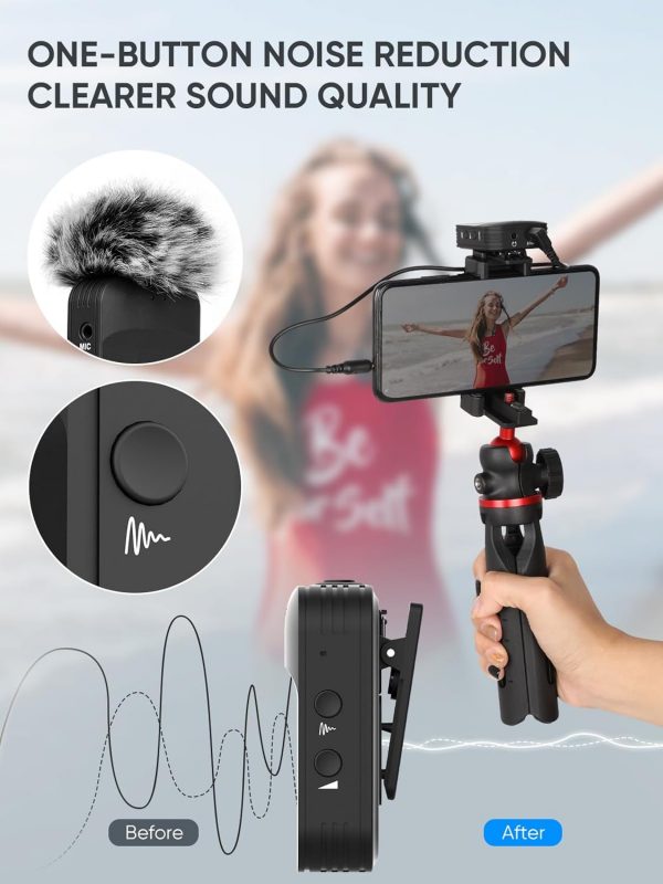 Moman Wireless Lavalier Microphone C1X, 2.4G Lapel Mic Syste... - Image 6