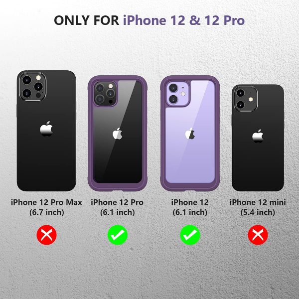 Miracase Compatible with iPhone 12/12 Pro Case 6.1 inch, [Bu... - Image 8