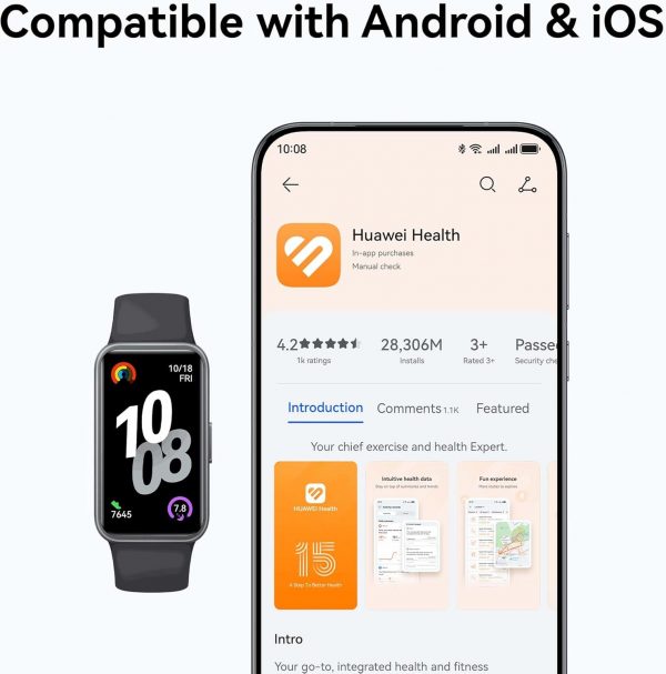 HUAWEI Band 10 Smartwatch up to 14 Days Battery Life, iOS & ... - Image 8
