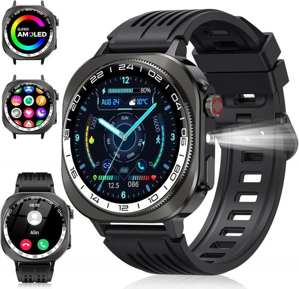 Smart Watch for Men Women (Answer/Make Call), 1.43"HD AMOLED... - Image 2