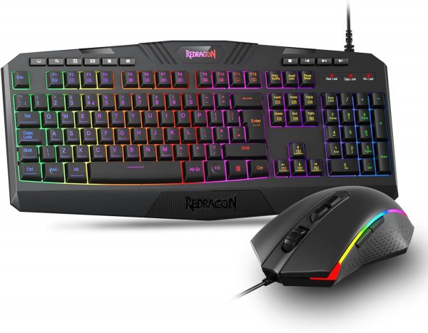 Redragon S101 Wired Gaming Keyboard and Mouse Set, UK Layout... - Image 2