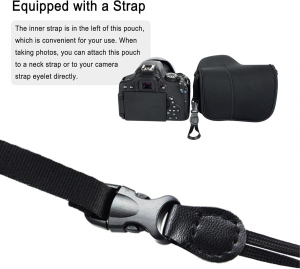 JJC DSLR Camera Case Ultra-Light Pouch Bag for Canon EOS 77D... - Image 6