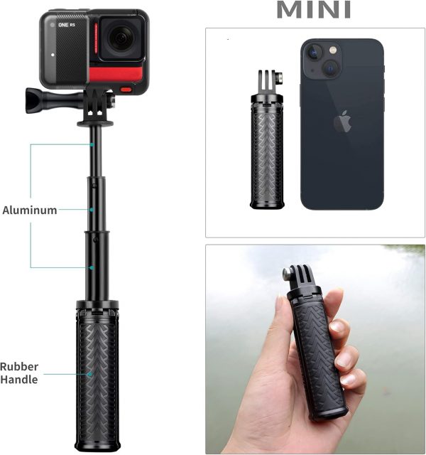 SOONSUN Mini Extendable Selfie Stick for GoPro, Portable Han... - Image 3