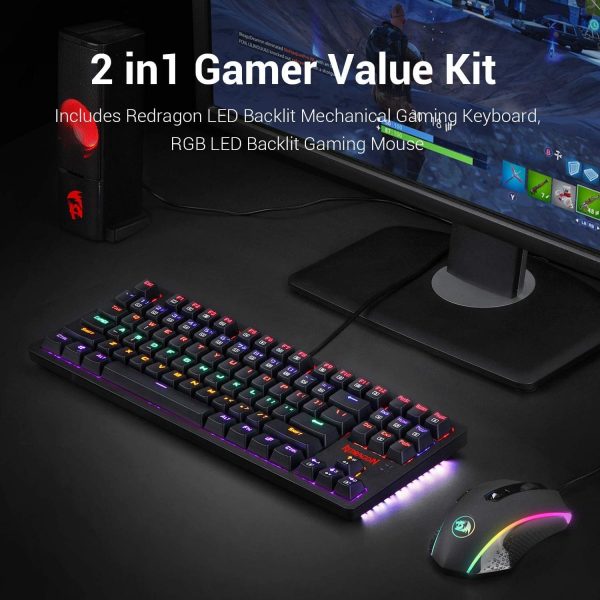 Redragon S113 Gaming Keyboard and Mouse Combo Wired Mechanic... - Image 7