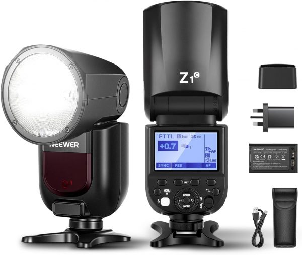 NEEWER Z1-C TTL Round Head Flash Speedlite for Canon DSLR Ca... - Image 2