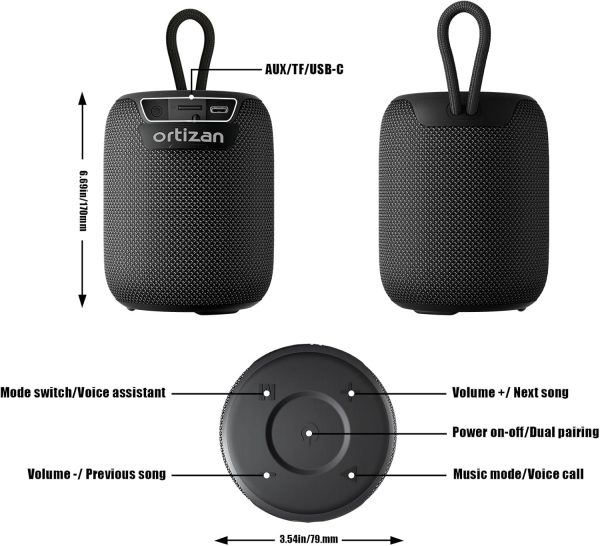 Ortizan Bluetooth Speaker Mini Portable Wireless Bluetooth 5... - Image 9