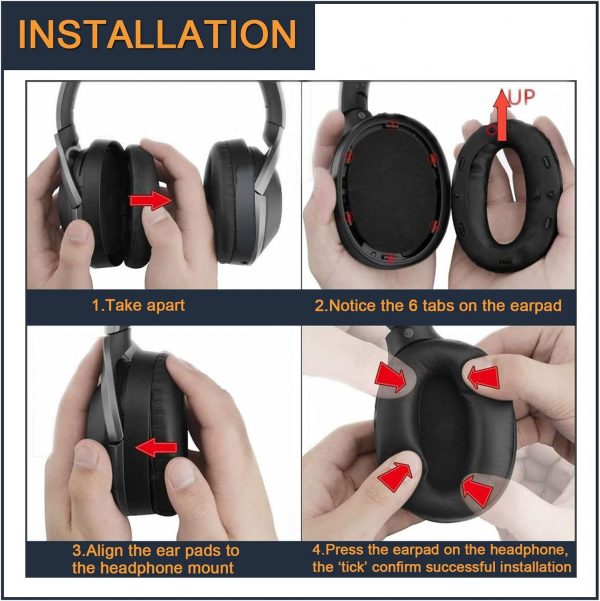 Earpads for Sony WH-1000XM3, A Pair of Replacement Ear Cushi... - Image 7
