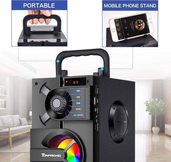 Portable Bluetooth Speakers with Subwoofer Wireless Stereo S... - Image 6