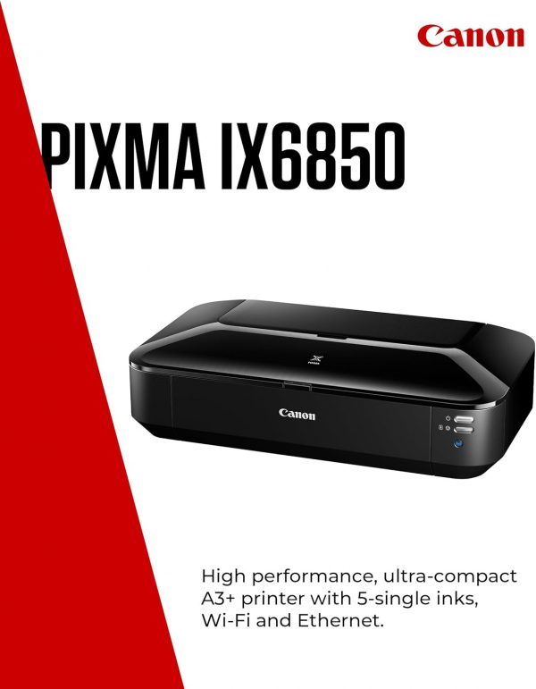 Canon PIXMA iX6850 Wireless Printer (Black) - Compact, High-... - Image 3