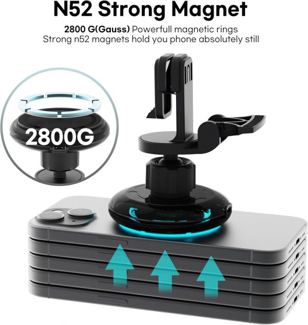 miak for Magsafe Car Mount Charger, Strong Magnet, Wireless ... - Image 5