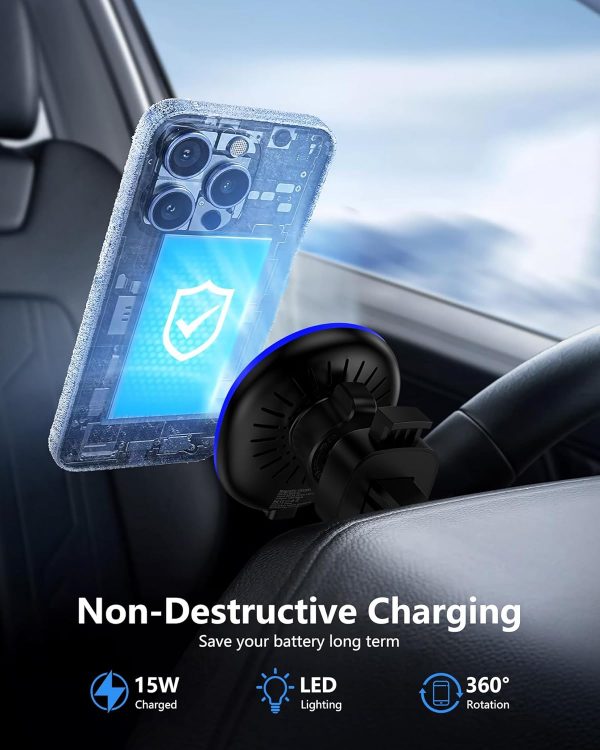 Samsung Galaxy S25 Edge Wireless Car Charger, 15W Magnetic C... - Image 6