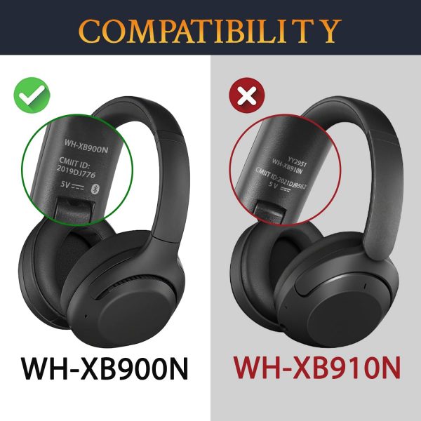 SOULWIT Protein Leather Headband Cover for Sony WH-XB900N Wi... - Image 3
