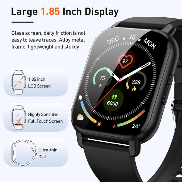 Smart Watch for Men Women, 1.85" HD Touch Smartwatch Answer/... - Image 3