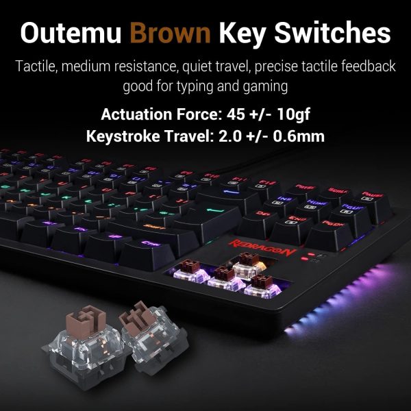 Redragon S113 Gaming Keyboard and Mouse Combo Wired Mechanic... - Image 3