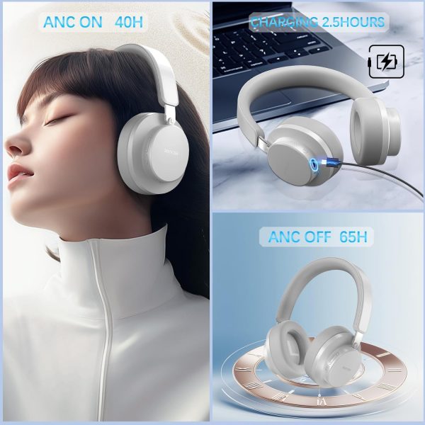 TSYUCXH Noise Cancelling Headphones Wireless Bluetooth, Over... - Image 3