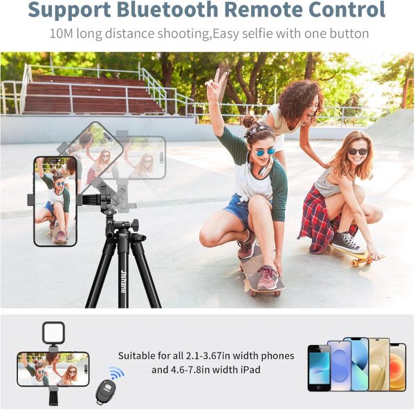 Jishane 71" Camera Tripod Phone Tripod with Wireless Remote ... - Image 8