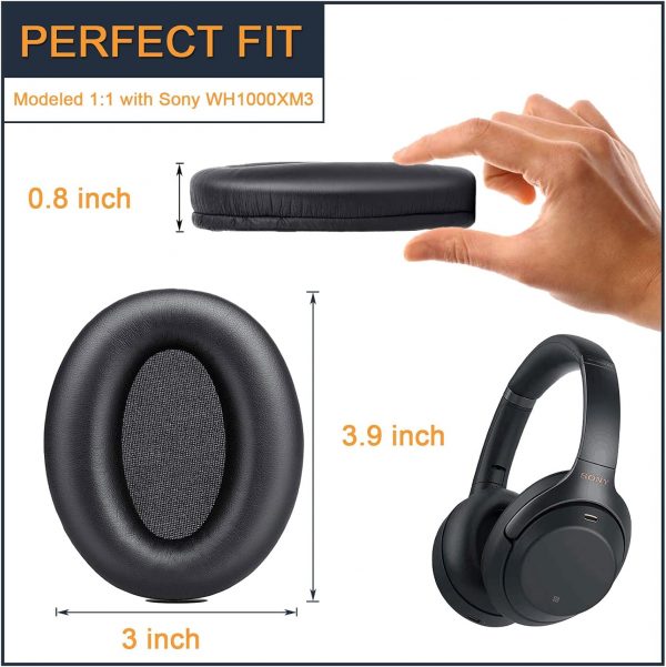 Earpads for Sony WH-1000XM3, A Pair of Replacement Ear Cushi... - Image 4
