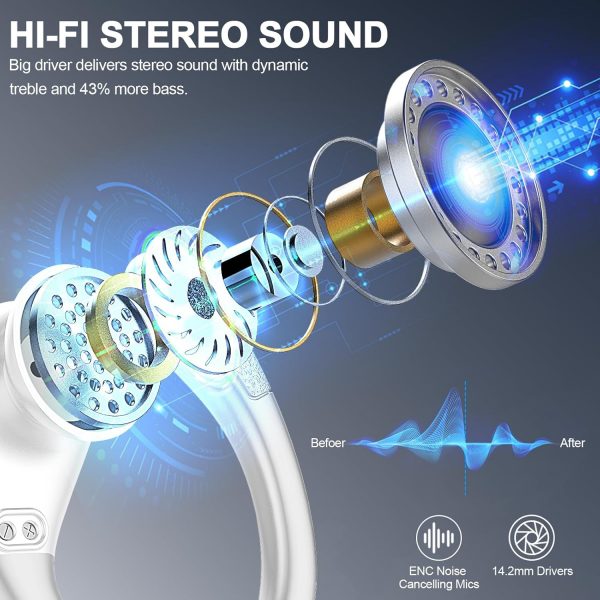 Wireless Earbuds, Bluetooth 5.4 Headphones Sport, 75H Hi-Fi ... - Image 4