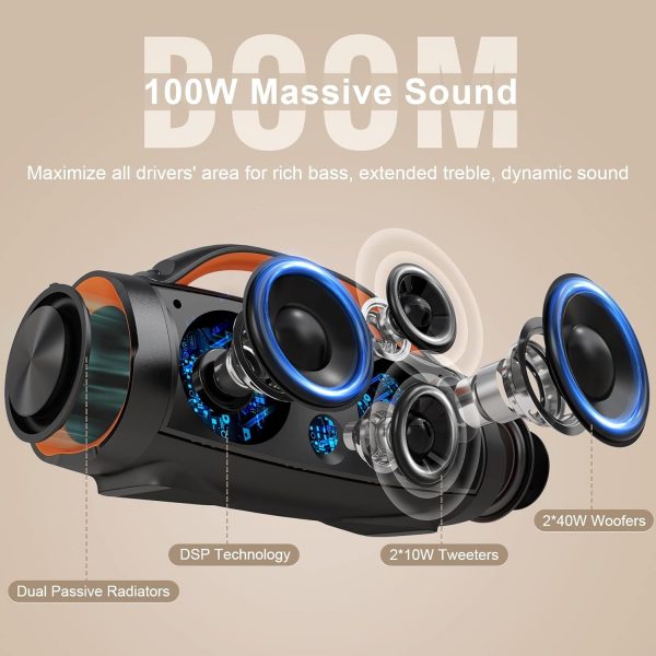 DOSS Extreme Boom Pro Bluetooth Speaker with 100W Stereo Sou... - Image 3