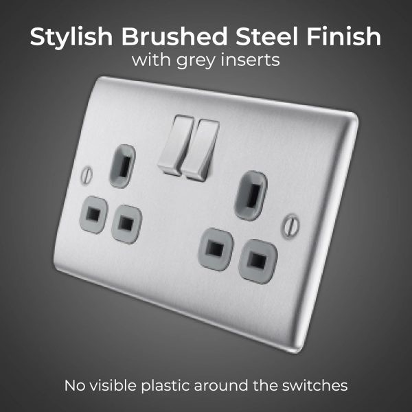 BG Electrical Double Switched Power Plug Wall Socket, Nexus ... - Image 3