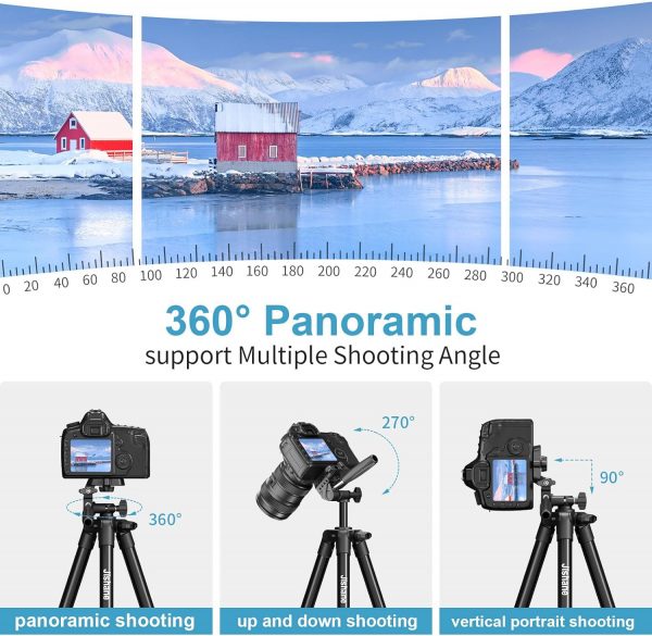 Jishane 71" Camera Tripod Phone Tripod with Wireless Remote ... - Image 3