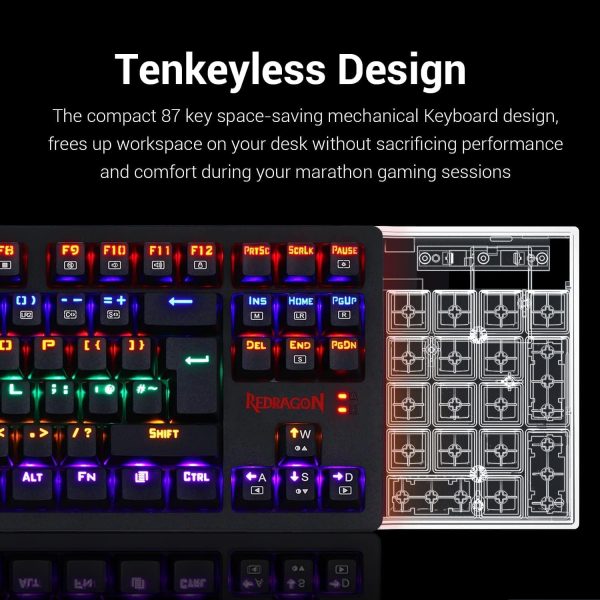 Redragon S113 Gaming Keyboard and Mouse Combo Wired Mechanic... - Image 5