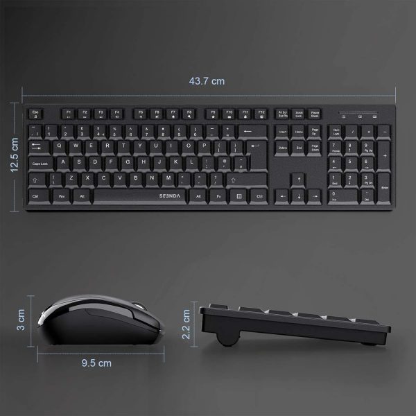 Wireless Keyboard and Mouse Set, 2.4G Wireless Keyboard Mous... - Image 3
