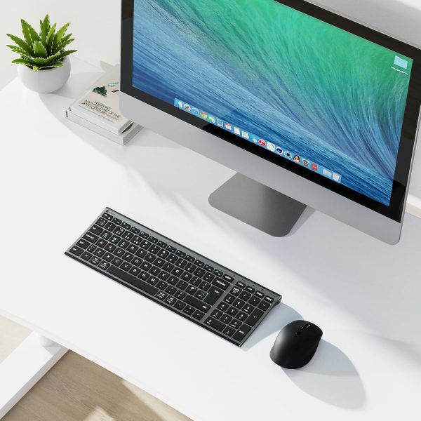 iClever Wireless Bluetooth Keyboard and Mouse Set, Rechargea... - Image 7