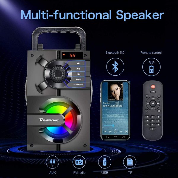Portable Bluetooth Speakers with Subwoofer Wireless Stereo S... - Image 3