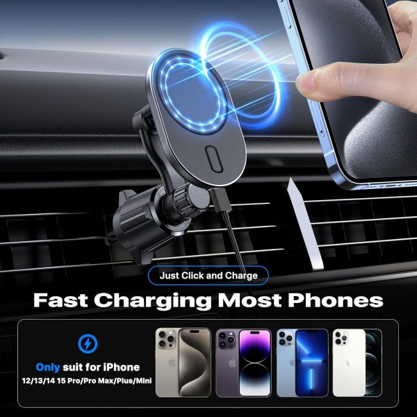 Miracase for Magsafe Car Mount Charger, [15W Fast Charging] ... - Image 4