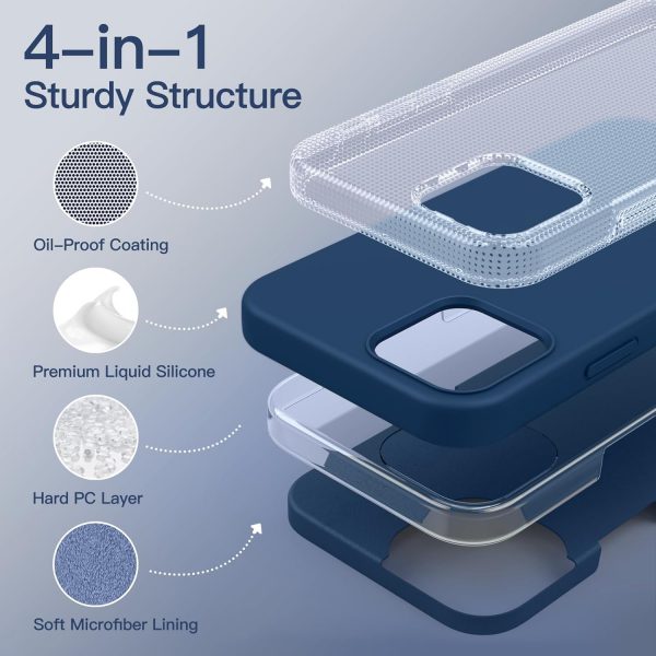 JETech Silicone Case for iPhone 12/12 Pro 6.1-Inch, Silky-So... - Image 4