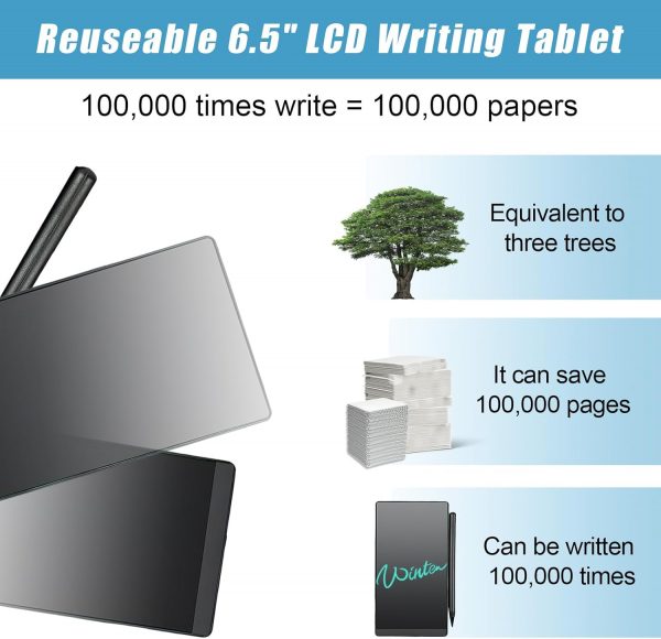 6.5" LCD Writing Tablet for Adults Reusable Digital Notepad ... - Image 4