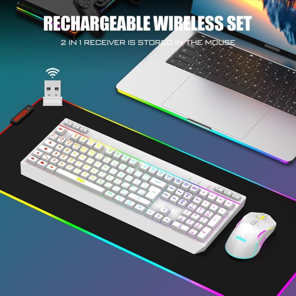 RedThunder K20 Wireless Keyboard and Mouse Combo, UK Layout ... - Image 3