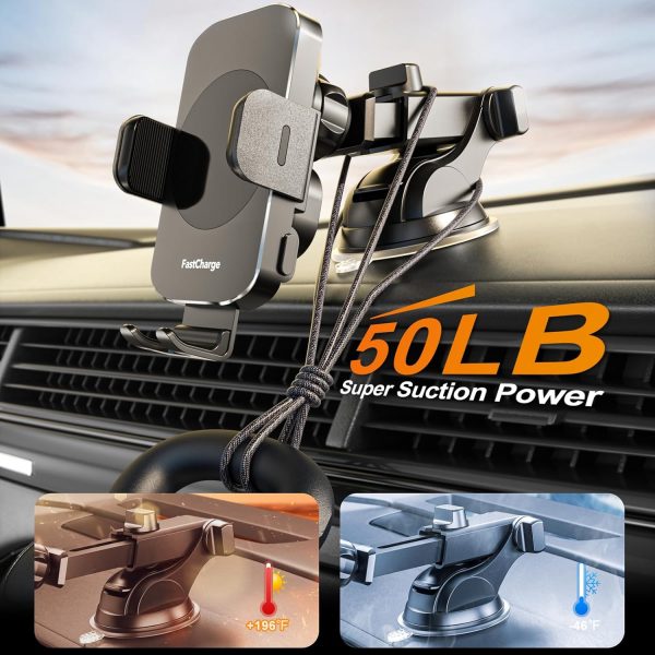 Wireless Car Charger, Fast Charging 15W Auto Clamping Car Ch... - Image 8